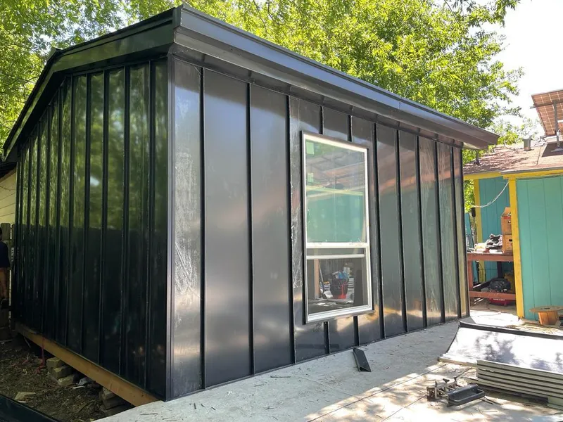 Black standing seam metal wall panels for Metal Roof Installation in Pepper Pike